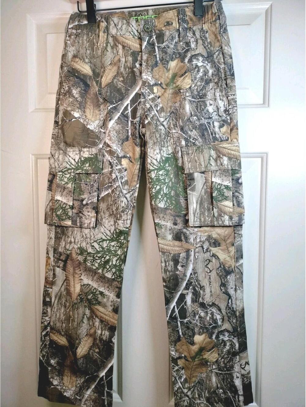 Realtree Edge Camo Cargo Pants Youth Boys Large 10-12‎ Hunting Tactical Outdoor